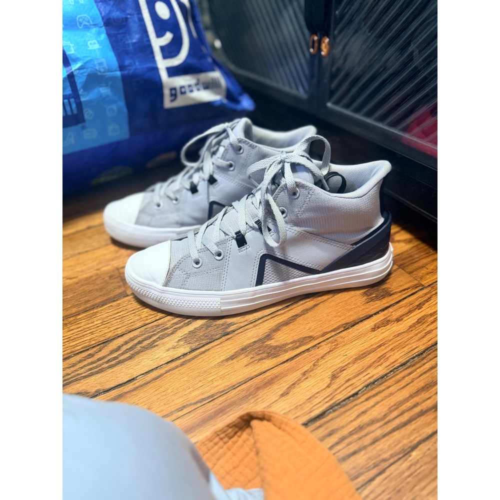 Converse All Star Ultra Mens 10.5 Grey Navy A01421C Good Mid Top Sneaker